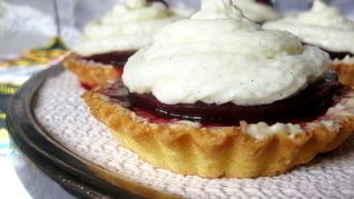 Рецепт Тарталеток с малиновым желе и рисовым кремом