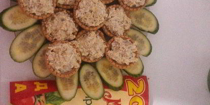 Шаг 3: тарталеток с рыбным салатом