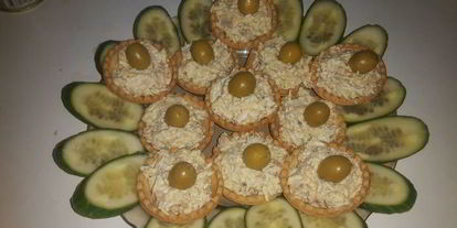 Шаг 4: тарталеток с рыбным салатом