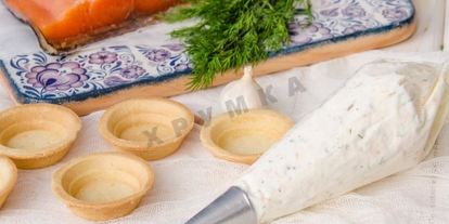 Шаг 5: тарталеток с семгой и сыром