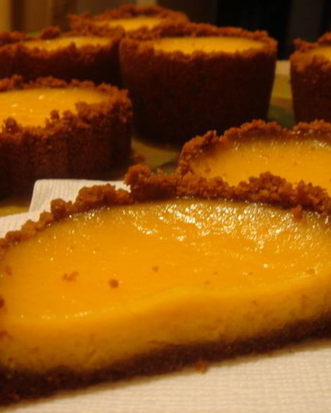 Рецепт тыквенные-имбирных тарталеток из домашнего печенья