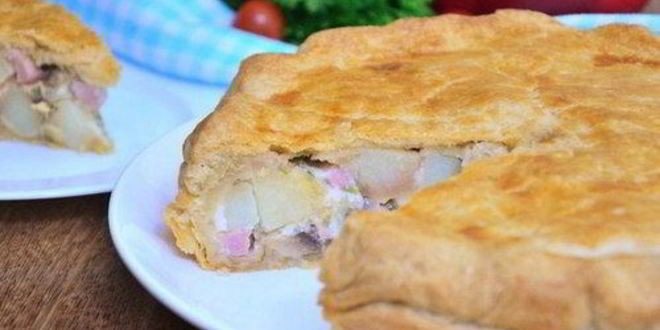 Рецепт картофельного тарта с грибами