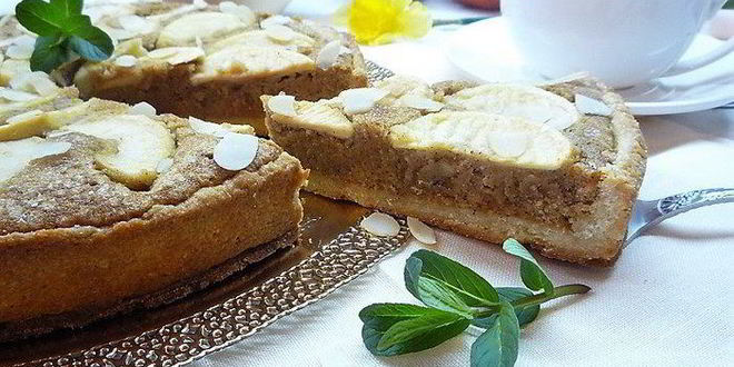 Рецепт миндального тарта с запеченным кремом