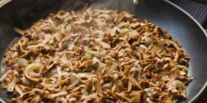 Шаг 1: тарта с лисичками