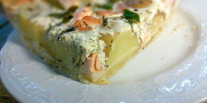 Шаг 8: тарта с лососем и картофелем