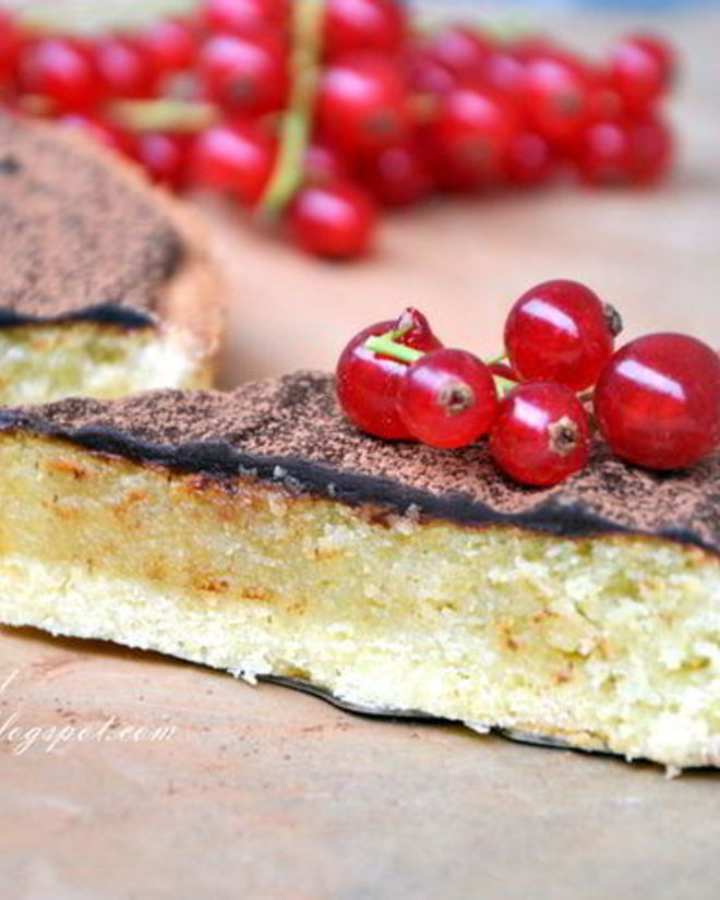 Рецепт тарта с миндальным кремом и шоколадом