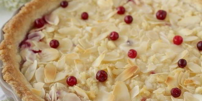 Рецепт тарта с рикоттой и брусникой