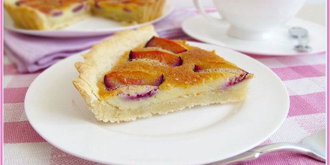 Рецепт Тарта со сливами и марципановой заливкой