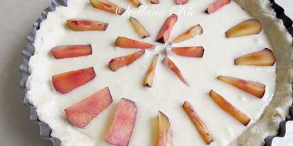 Шаг 6: тарта со сливами и марципанового заливкого