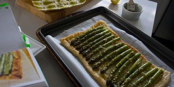 Рецепт тарта со спаржей и лимоном