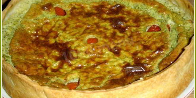 Рецепт тарта сырно-творожный с зеленью