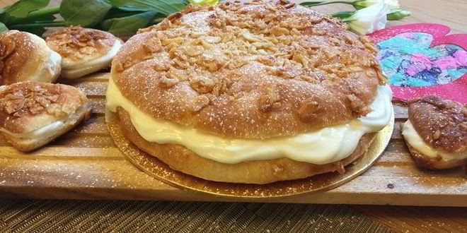 Рецепт Тарта Тропезьен с творожным кремом