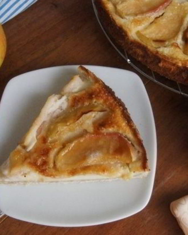Рецепт яблочного тарта с ванильным кремом