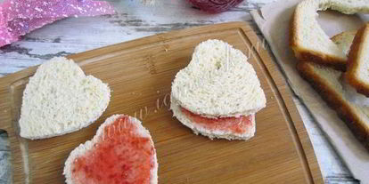 Шаг 4: французских тостов в виде сердца