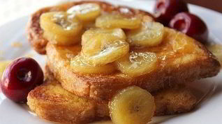 Рецепт Тостов с бананом и карамелью