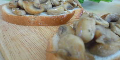 Шаг 6: тостов с шампиньонами