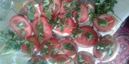 Шаг 6: тостов с томатами