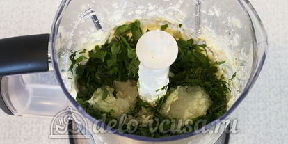 Шаг 6: творожной закуски с зеленью и чеснокома