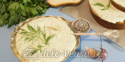 Шаг 8: творожной закуски с зеленью и чеснокома