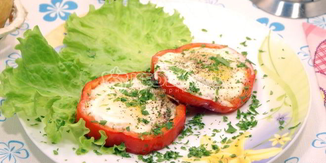 Рецепт глазуньи в перце