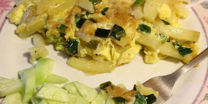 Шаг 6: картофеля в яичнице пир студента