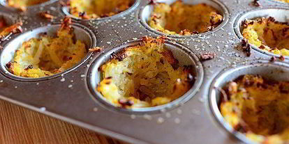 Шаг 3: картофельных корзинок с яичницей-глазуньей