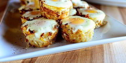 Шаг 5: картофельных корзинок с яичницей-глазуньей