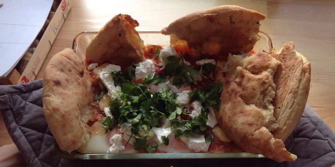 Рецепт шакшуки с лавашом