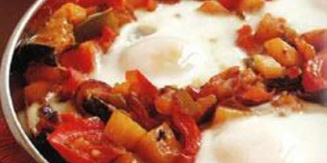 Рецепт яичницы фламенко