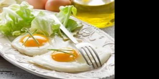 Рецепт Яичницы-глазуньи с огурцом и помидорами