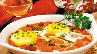 Рецепт Яичницы-глазуньи с овощами