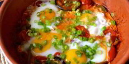 Шаг 3: яичницы с баклажанами