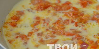 Шаг 4: яичницы с помидорами