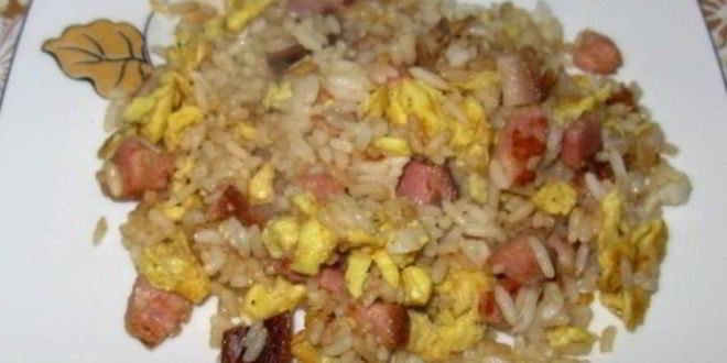Рецепт яичницы с рисом
