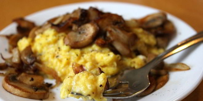 Рецепт Яичницы с шампиньонами