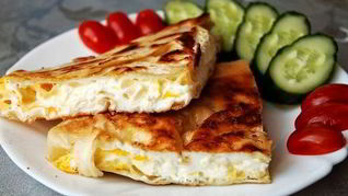 Рецепт Яичницы с сыром в лаваше