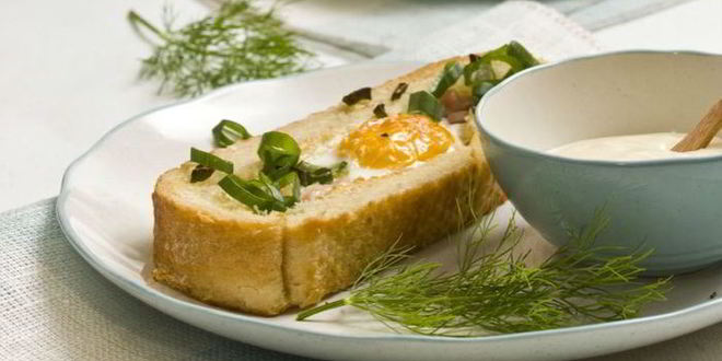Рецепт яичницы в чиабатте