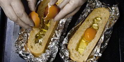 Шаг 1: яичницы в чиабатте