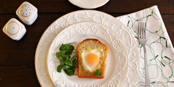 Рецепт яичницы в хлебе