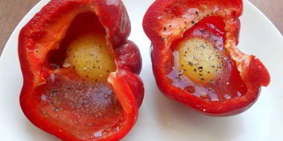 Шаг 1: яичницы в перце в микроволновке