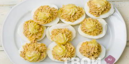 Шаг 3: яиц с печенью трески