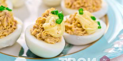 Шаг 4: яиц с печенью трески