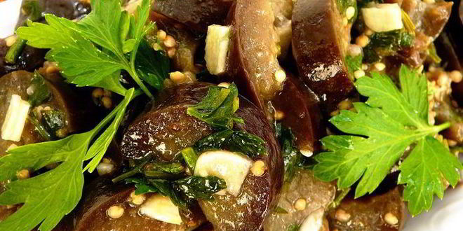Рецепт Закуски из маринованных баклажанов