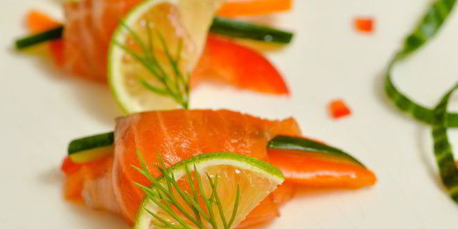 Рецепт Закуски из семги Калейдоскоп