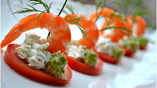 Рецепт Закуски с креветками и мягким сыром
