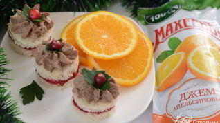 Рецепт Закуски с паштетом и клюквенным чатни