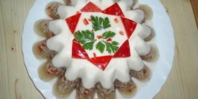 Рецепт заливного из курицы с майонезом