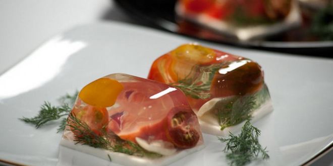 Рецепт заливного из помидоров