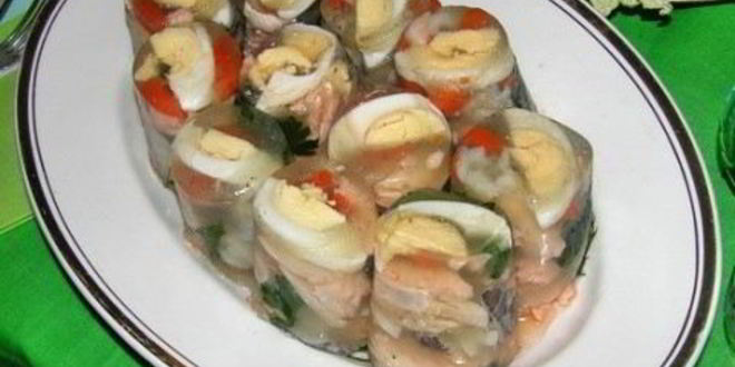 Рецепт заливного из рыбы без желатина