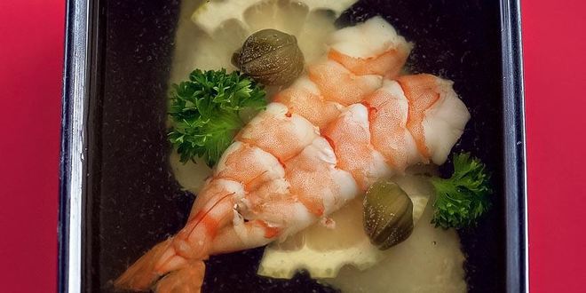 Рецепт заливного из судака и креветок